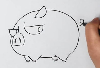 猪蹄简笔画卡通图片