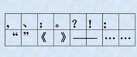 标号九种:引号 括号 省略号 破折号 连接号 书名号
